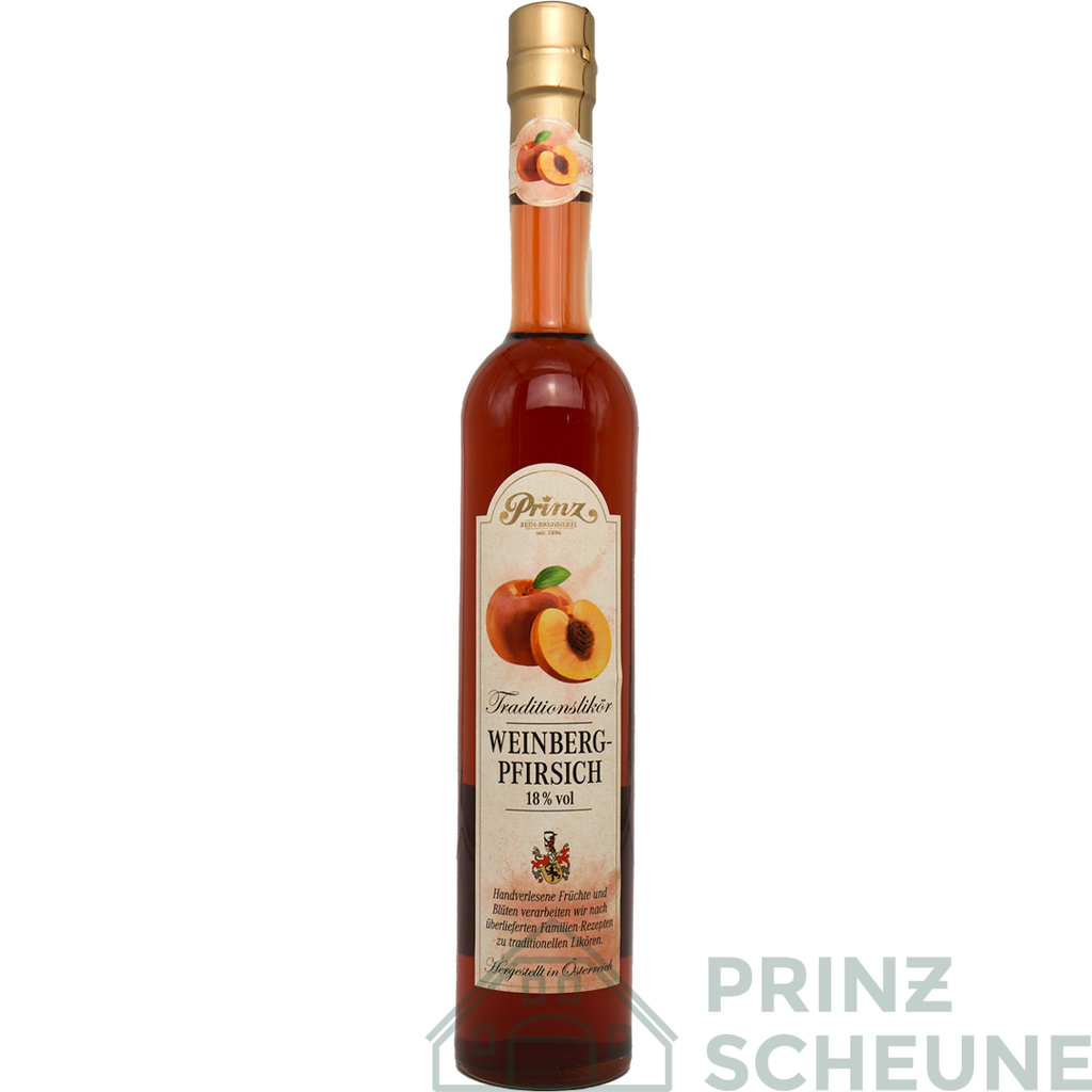 [5.01.00.50] Weinberg-Pfirsich Likör 18 % Vol (0,5 Liter)