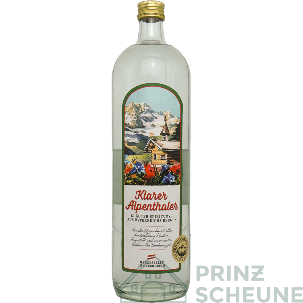 [10.06.01.00] Klarer Alpenthaler 38% Vol (1,0 Liter)
