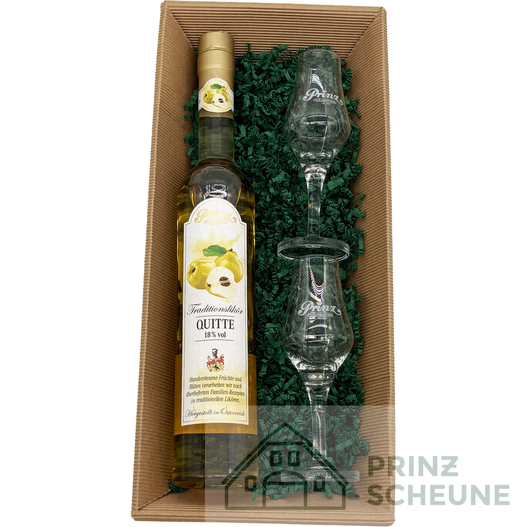 Prinz Scheune Geschenk Nr. 14.1 "Quitten Likör - Box"